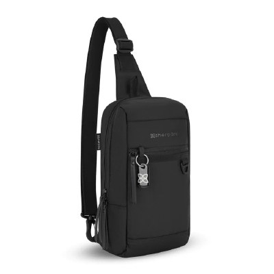 12" x 7" Black Metro Convertible Anti-Theft Sling Bag