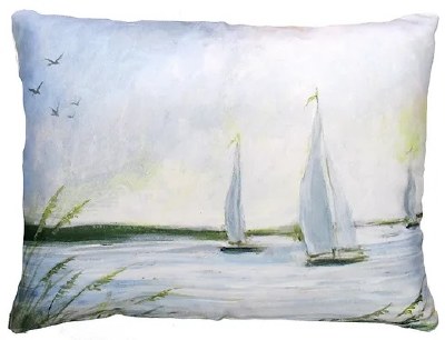 19" x 24" Sailboats on the Horizon Decorative Pillow
