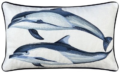 12" x 20" Two Dolphins Decorative Pillow