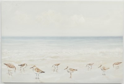 24" x 36" Shorebirds on the Beach Wrapped Coastal Canvas