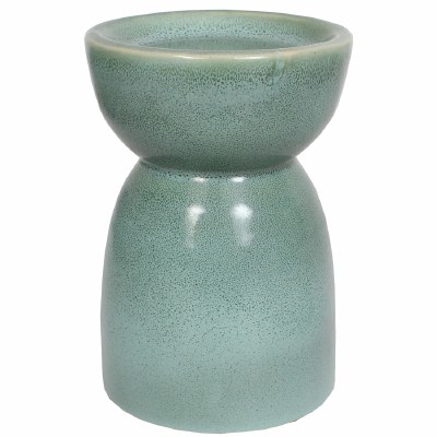 4" Sage Ceramic Pillar Candleholder