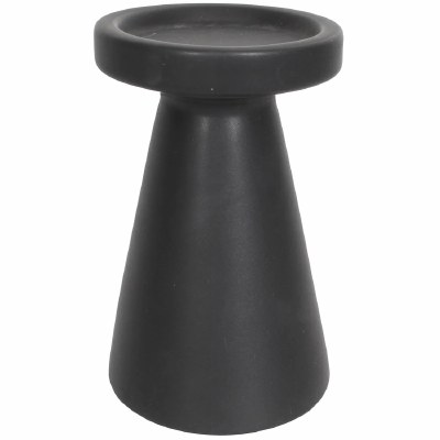 8" Black Ceramic Pillar Candleholder