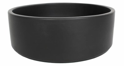 12" Round Black Ceramic Bowl