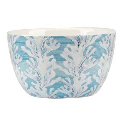 5" Round Blue Coral Ceramic Bowl