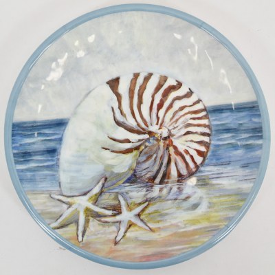 6" Round Sea Coast Melamine Plate