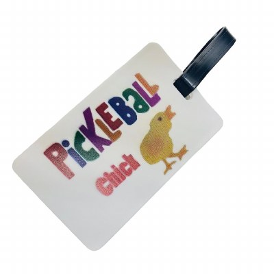 4" Pickleball Chick Luggage Tag