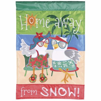 18" x 13" "Home Away From Snow" Snowbirds Mini Garden Flag