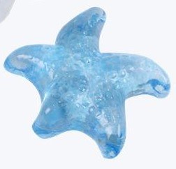 3" Blue Glass Starfish Figurine