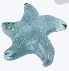 3" Green Glass Starfish Figurine