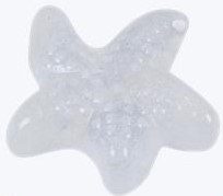 3" White Glass Starfish Figurine