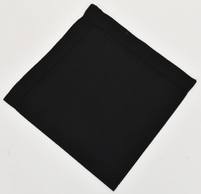 20" Sq Black Hemstitch Cloth Napkin