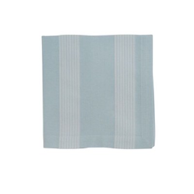 20" Sq Light Blue and White Stripe Cloth Napkin