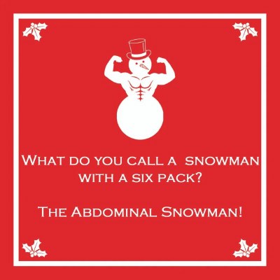 5" Square Abdominal Snowman Beverage Napkins