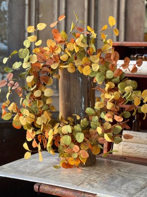 22" Faux Fall Eucalyptus Wreath