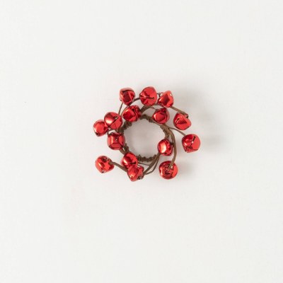 1.5" Opening Red Jingle Bells Candle Ring