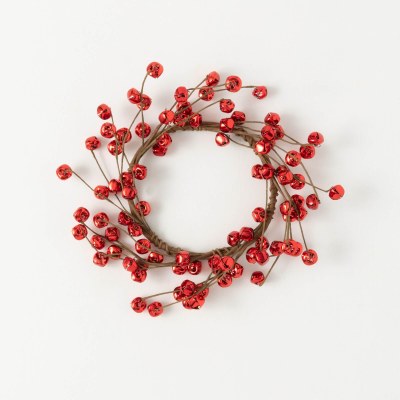 6.5" Opening Red Jingle Bells Candle Ring