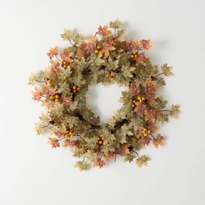 6.5" Opening Faux Maple Leaf Candle Ring