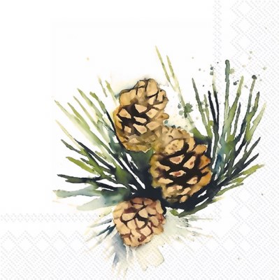 6.5" Square White Spruce Lunch Napkins
