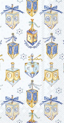 8.5" x 4.5" Rosanne Beck Dreidels Guest Towels