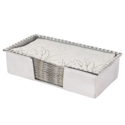 Silver Rope Edge Guest Towel Holder