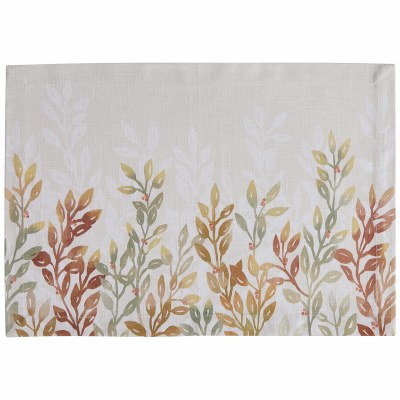 13" x 19" Orange and Green Vines Placemat