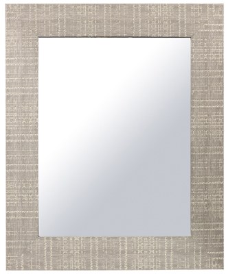 31" x 26" Whitewash Wood Framed Mirror