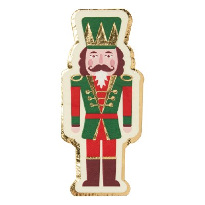 8" x 5" Multicolor Nutcracker Shape Guest Towel