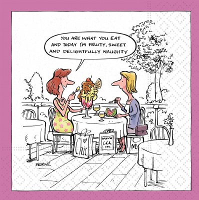 5" Square "You Are What You Eat" Beverage Napkins