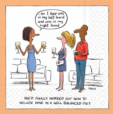 5" Square "Well Balanced Diet" Beverage Napkins