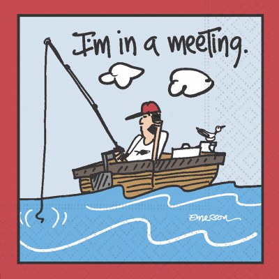5" Square "I'm in a Meeting" Beverage Napkins