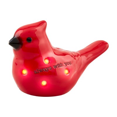 3" LED Red Cardinal Sitter by Mud Pie