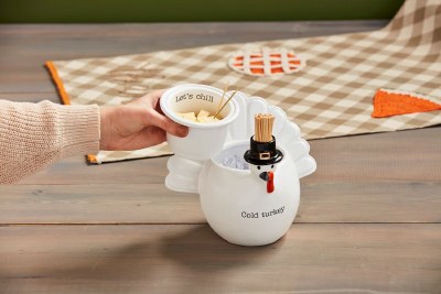 6" White Ceramic Turkey Dip Chiller by Mud Pie