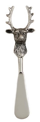 6" Distressed Silver Metal Reindeer Spreader by Mud Pie