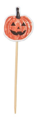 Jar of 24 Jack-O-Lantern Toothpicks by Mud Pie