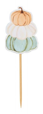 Jar of 24 Multipastel Pumpkins Toothpicks by Mud Pie