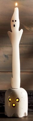 10" Ghost Taper Candle by Mud Pie
