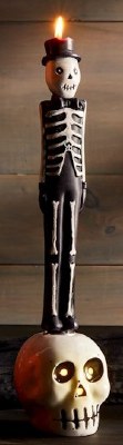 10" Skeleton Taper Candle by Mud Pie