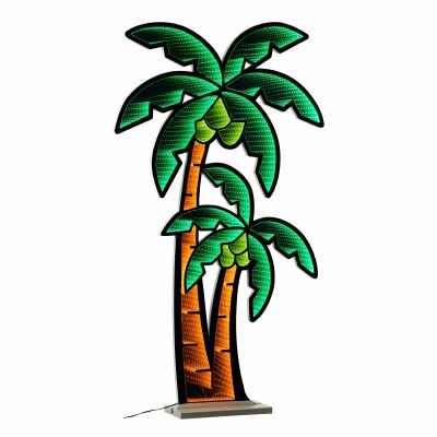48" LED Multicolor Palm Tree Infinity Light