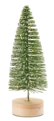 11" LED Green Brush Tree