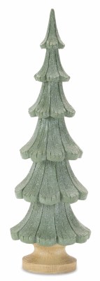 14" Green Polyresin Slim Tree