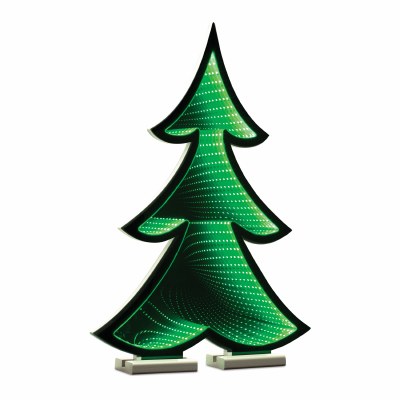 23" LED Green Christmas Tree Infinity Light