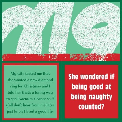 5" Square "She Wondered If Being Good At Being Naughty Counted?" Christmas Double Sided Beverage Napkins