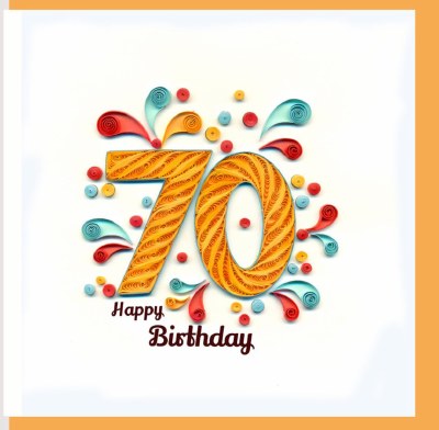 70th Birthday Quilling Card