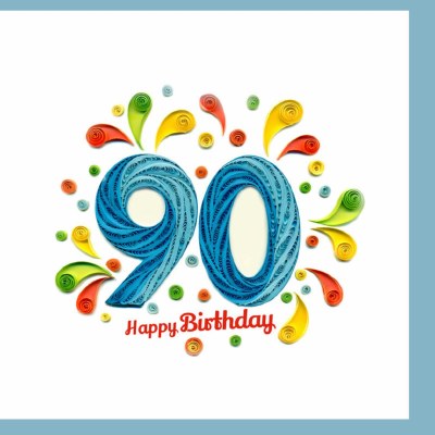 90th Birthday Quilling Card