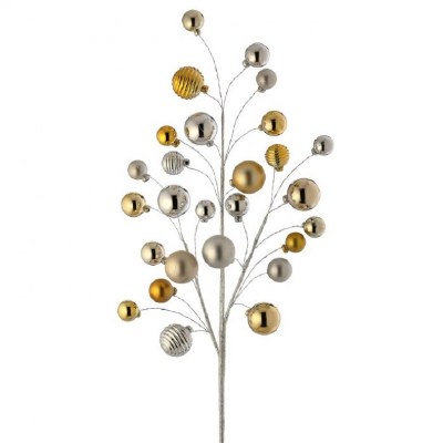 31" Gold and Champagne Ball Spray