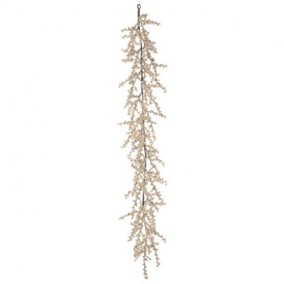 48" Faux Pearl and White Berry Garland