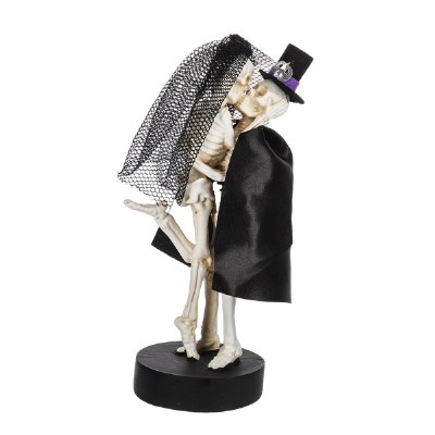 8" Polyresin Skeleton Couple Wedding Figurine