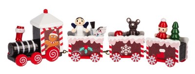 8" Polyresin Gingerbread Man Train Figurine