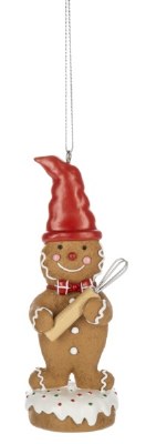 5" Gingerbread Man Holding a Whisk Polyresin Ornament