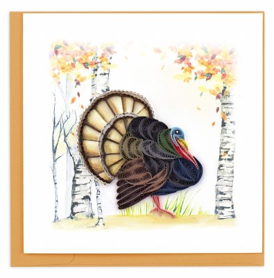 6" Square Turkey Fall & Thanksgiving Quilling Card